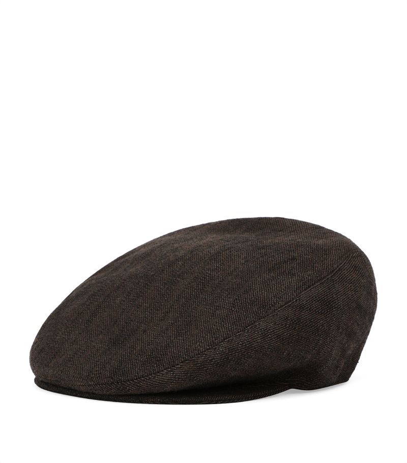 Dolce & Gabbana Dolce & Gabbana Gabardine Micro Pattern Flat Cap