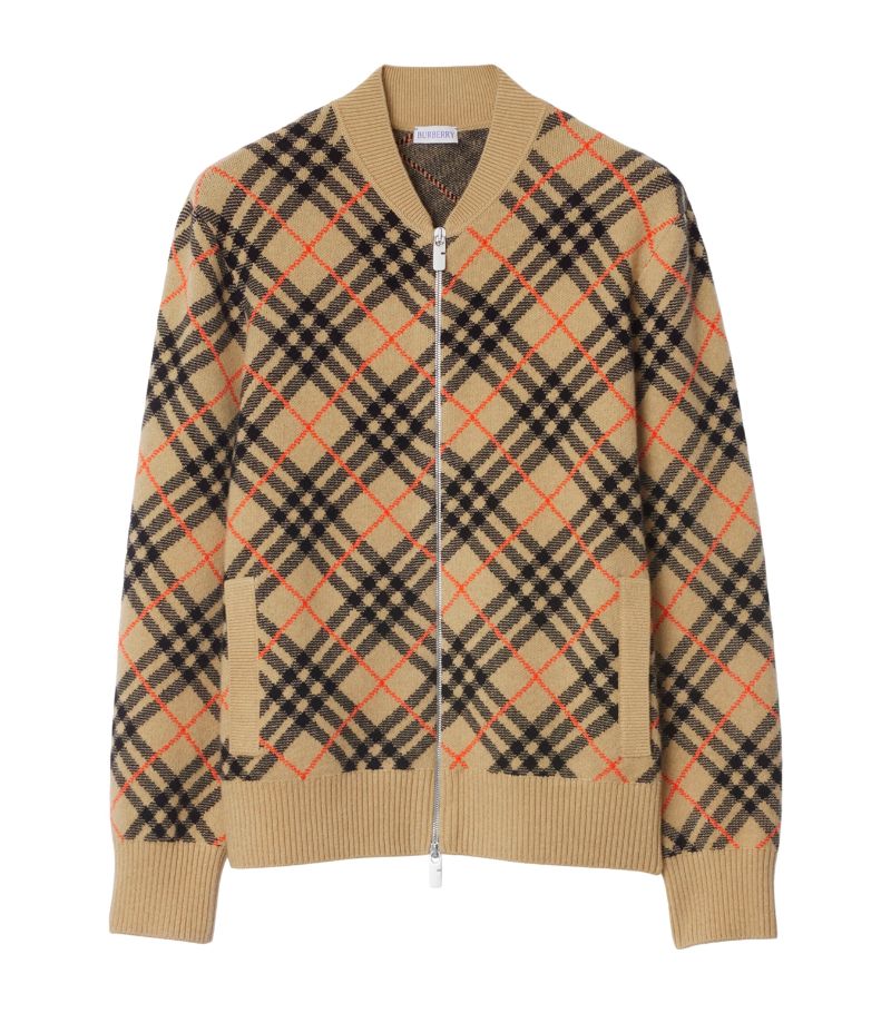 Burberry Burberry Cashmere Check Bomber Jacket