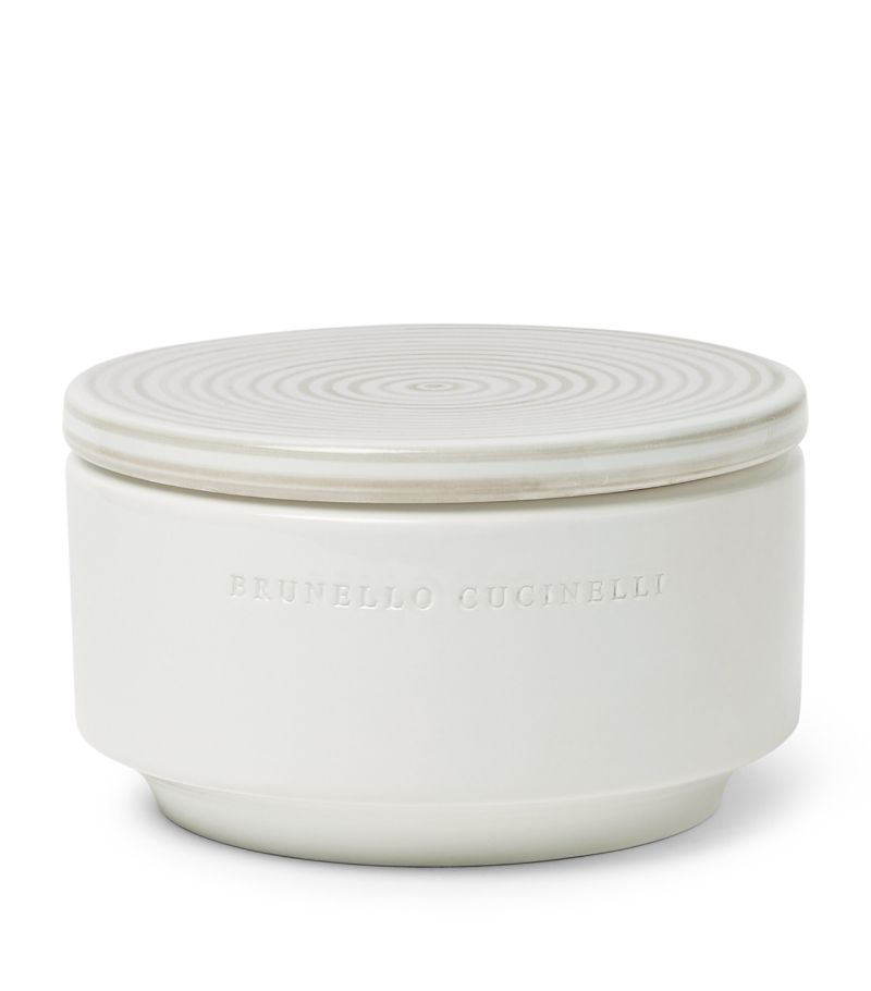 Brunello Cucinelli Brunello Cucinelli Ceramic Container With Lid (12Cm X 20Cm)