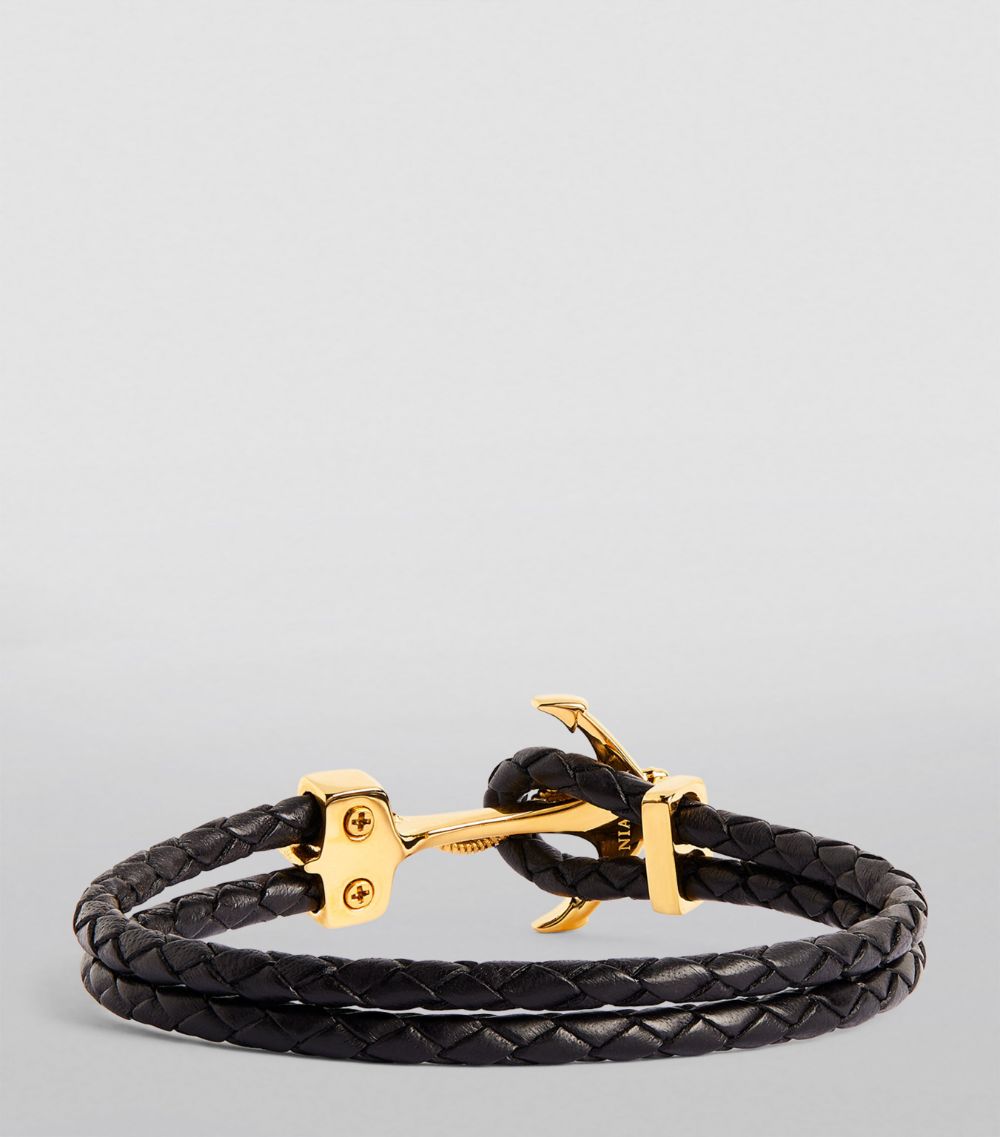 Nialaya Jewelry Nialaya Jewelry Leather Anchor Bracelet