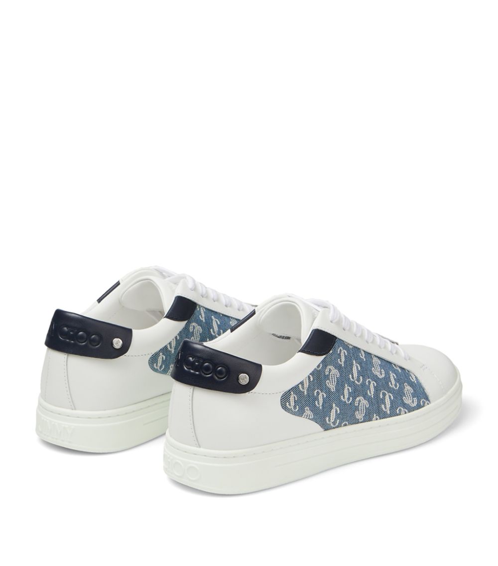 Jimmy Choo Jimmy Choo Leather Monogram Rome Sneakers