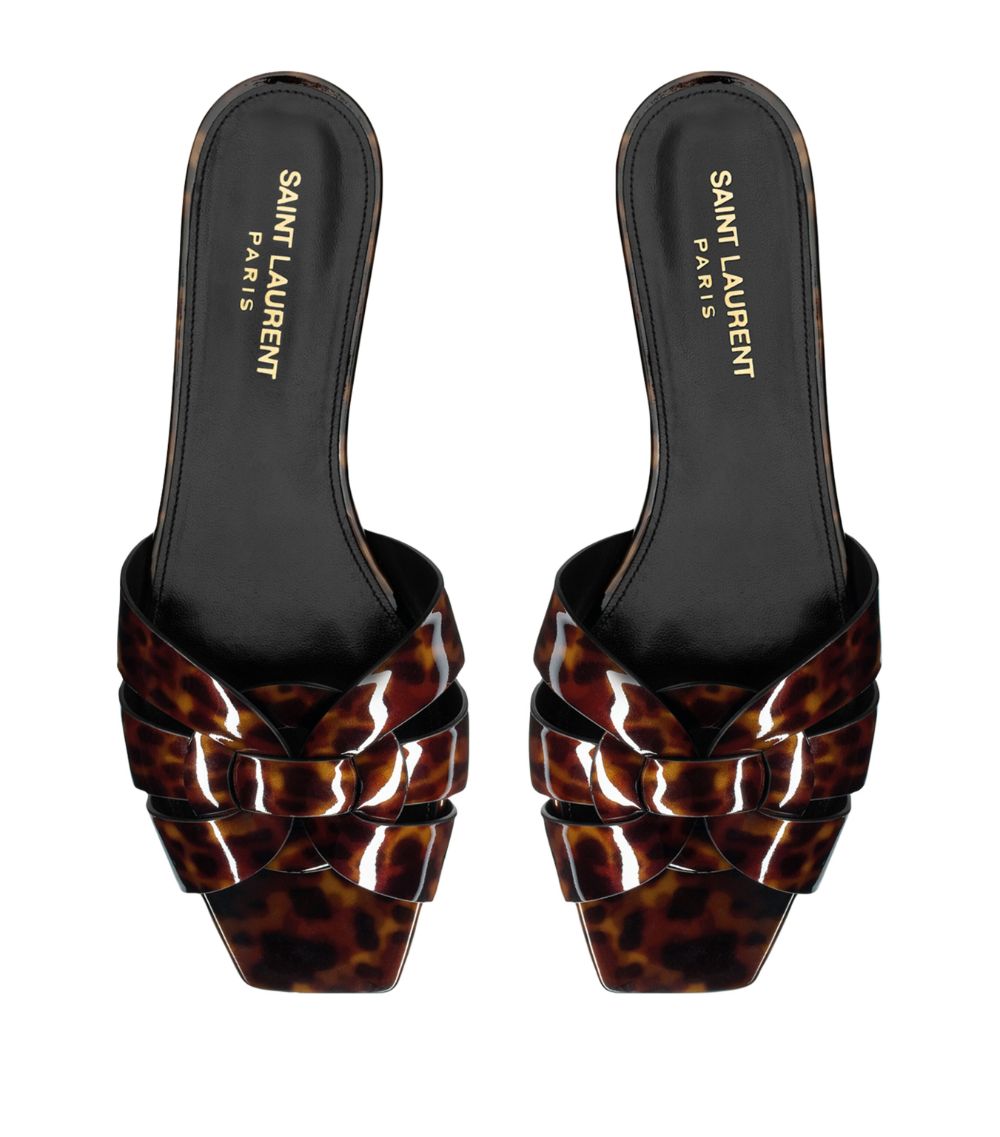 Saint Laurent Saint Laurent Patent Leather Tribute Slippers