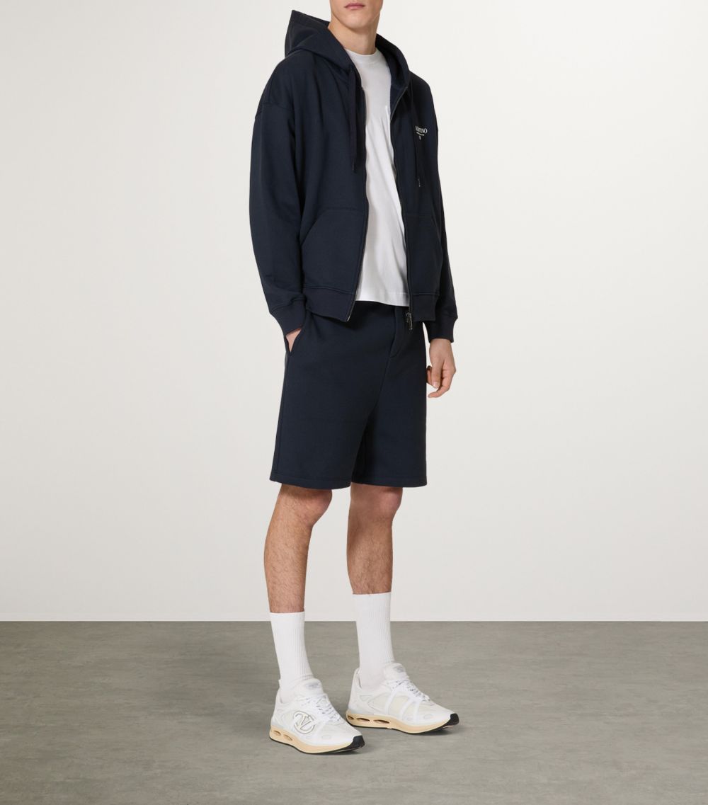 Valentino Valentino Stretch-Cotton Logo Hoodie