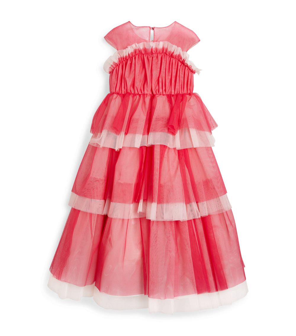 Marchesa Kids Couture Marchesa Kids Couture Tulle Flower-Detail Dress (6-16 Years)