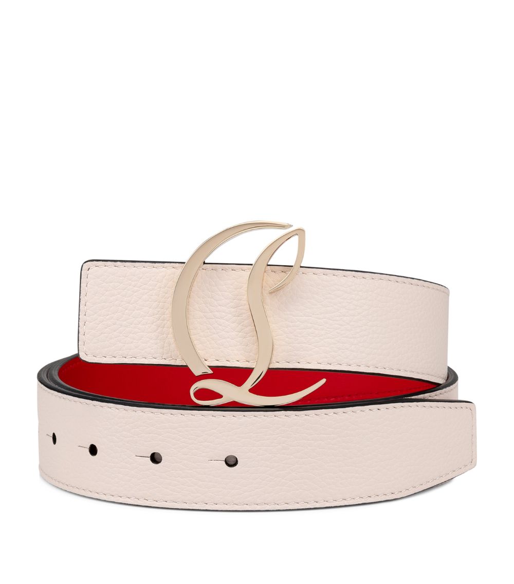 Christian Louboutin Christian Louboutin Cl Logo Leather Belt