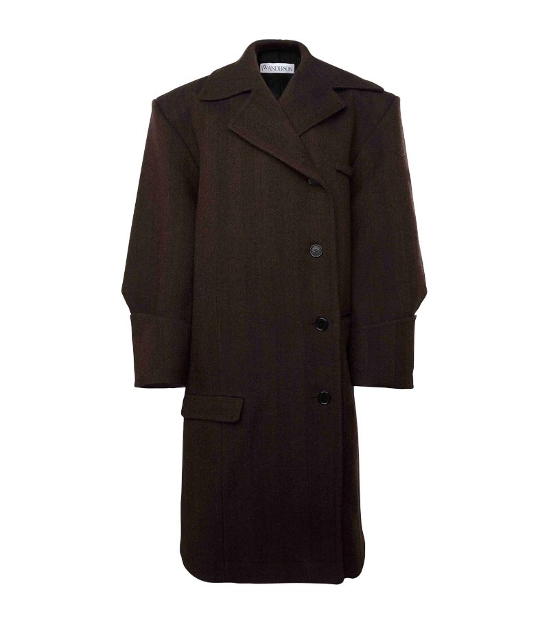 Jw Anderson Jw Anderson Wool-Blend Oversized Overcoat