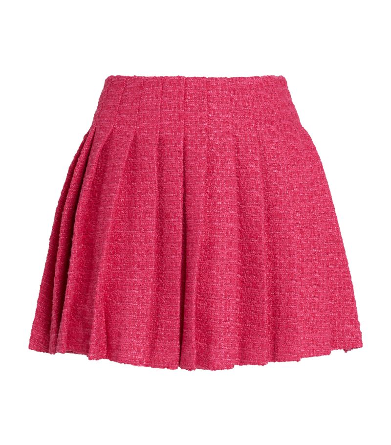 Self-Portrait Self-Portrait Bouclé Pleated Mini Skirt