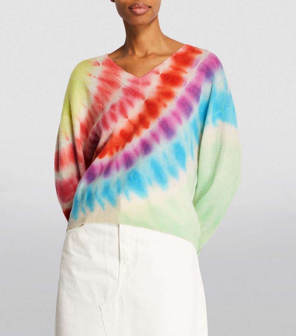 Crush Cashmere Crush Cashmere Cashmere Tie-Dye Rainbow Sweater