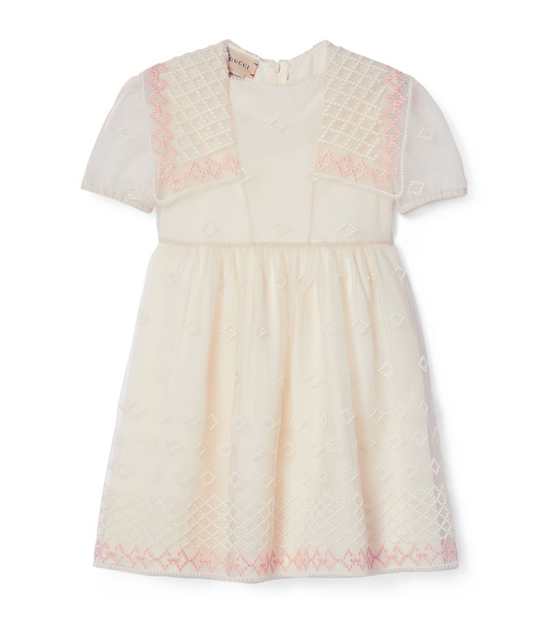 Gucci Gucci Kids Tulle Embroidered Dress (4-12 Years)