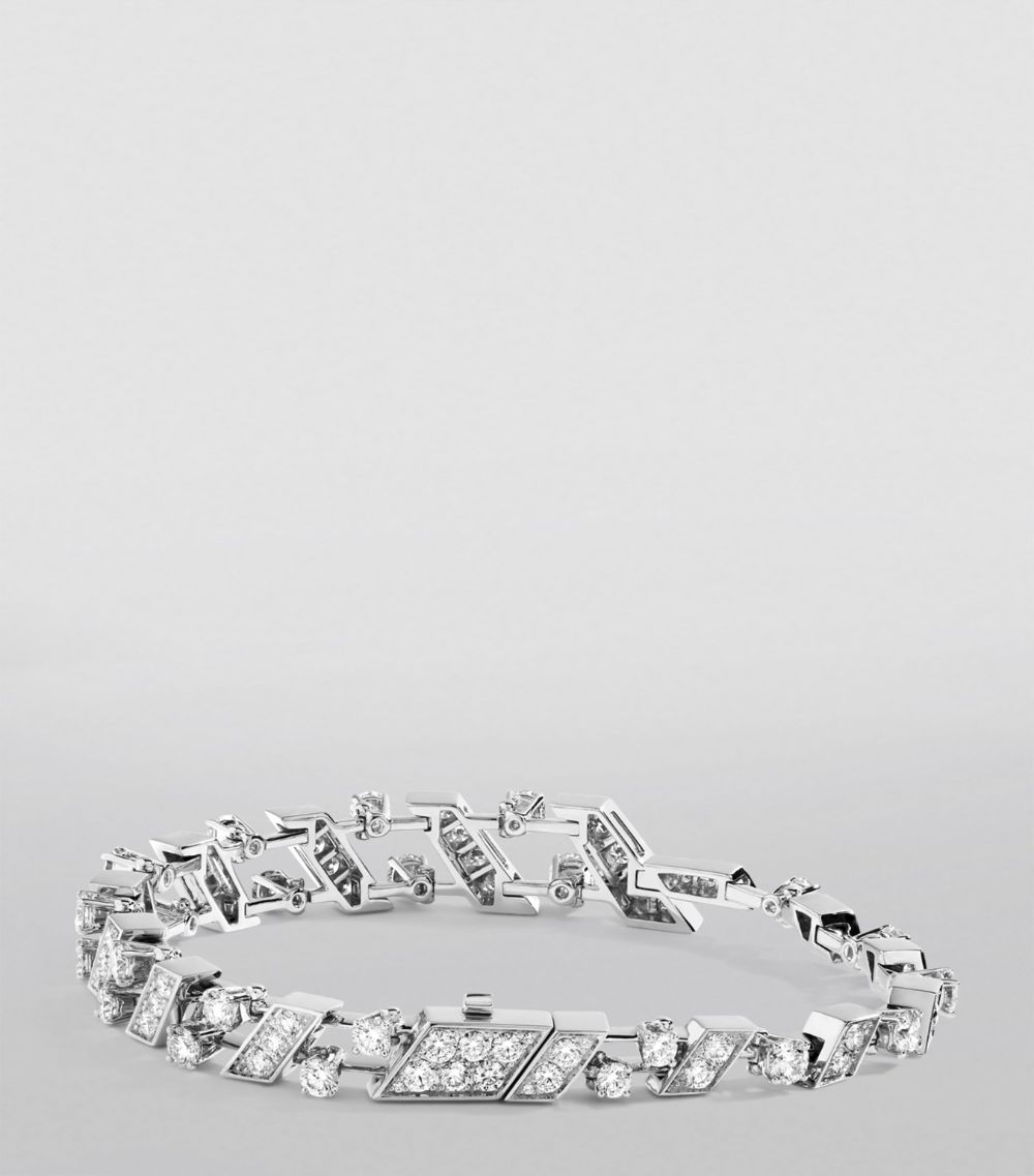  Marli New York White Gold And Diamond Fifth Avenue Bracelet