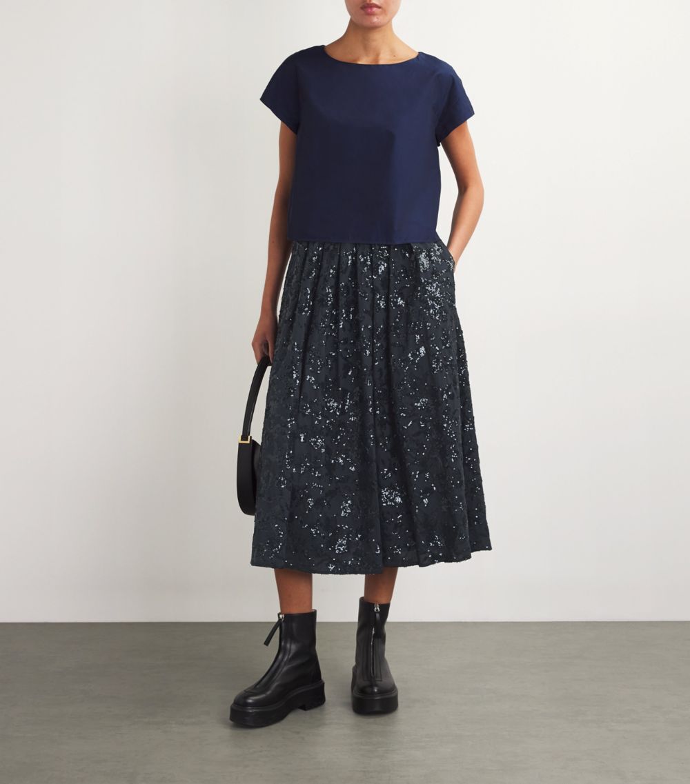 Weekend Max Mara Weekend Max Mara Sequin-Embellished Midi Skirt