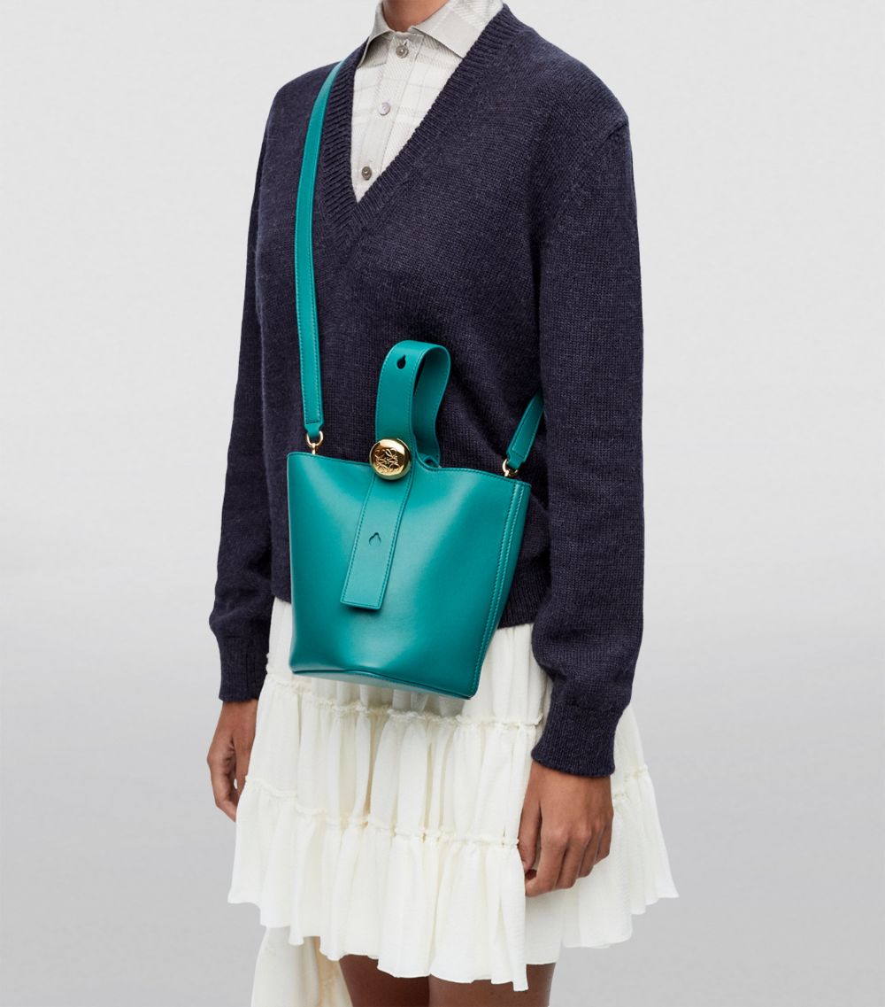 Loewe Loewe Mini Leather Pebble Bucket Bag