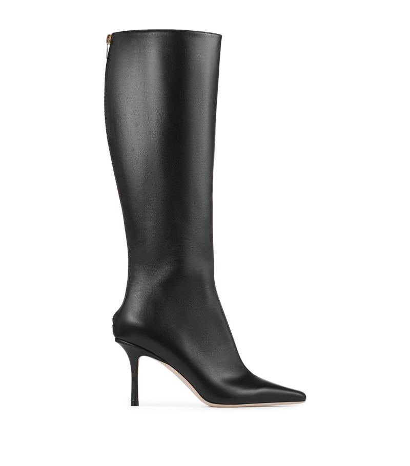 Jimmy Choo Jimmy Choo Agathe 85 Leather Knee-High Boots