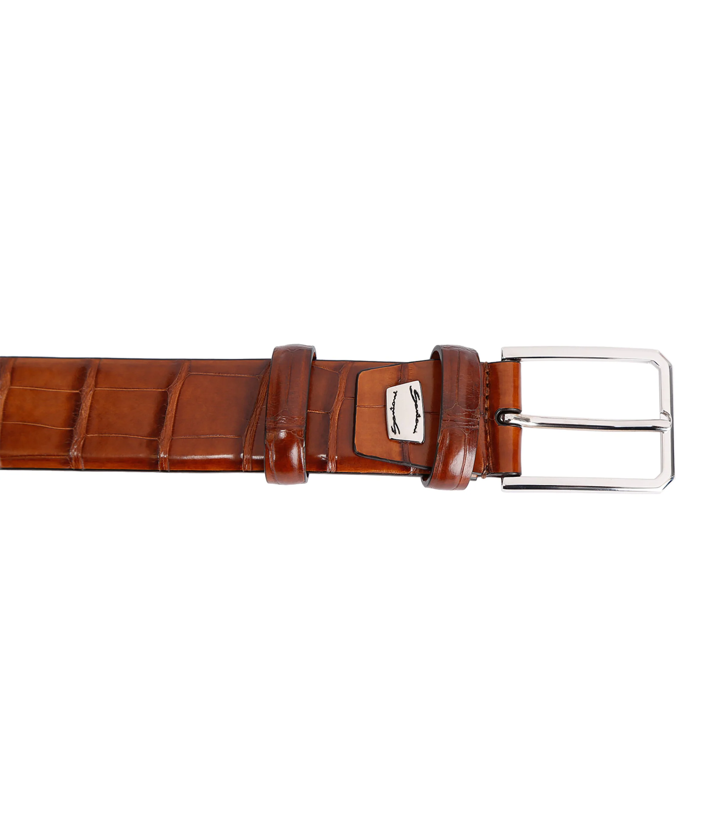 Santoni Santoni Crocodile Leather Belt