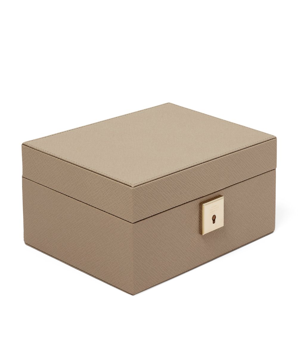 Smythson Smythson Small Leather Panama Jewellery Box