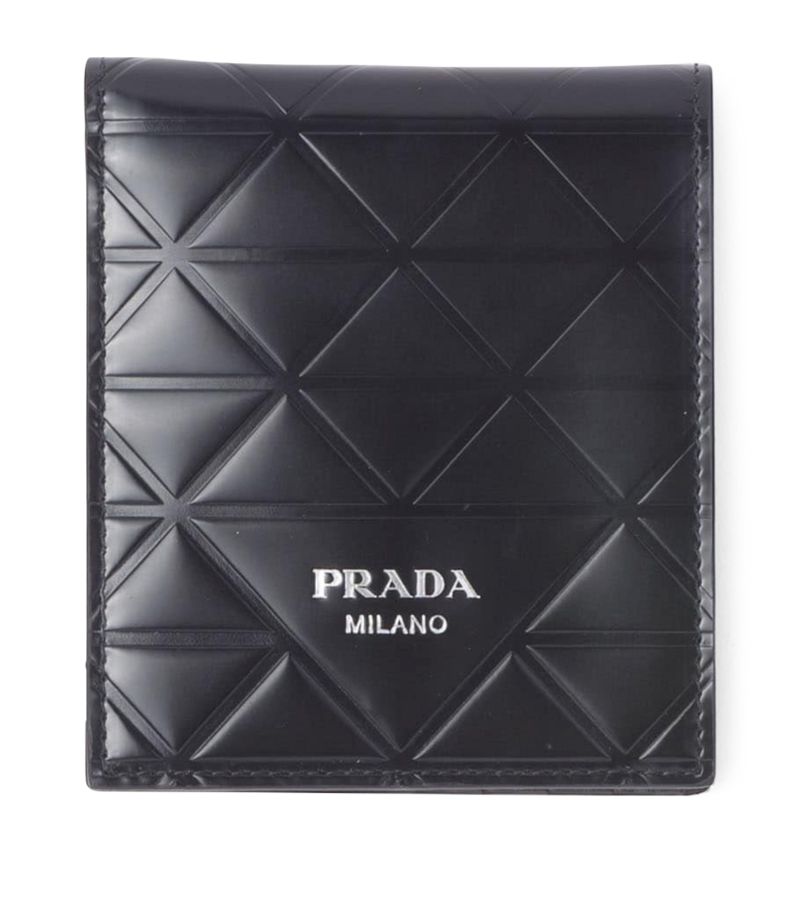 Prada Prada Brushed Leather Triangle Wallet