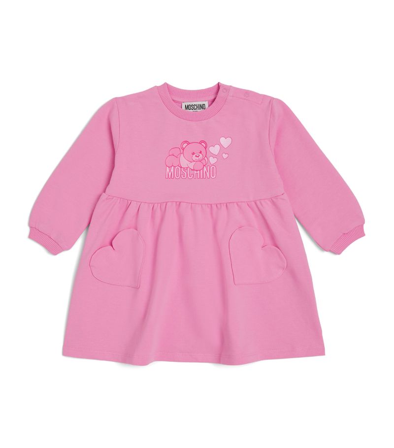 Moschino Moschino Kids Jersey Teddy Bear Logo Dress (3-36 Months)