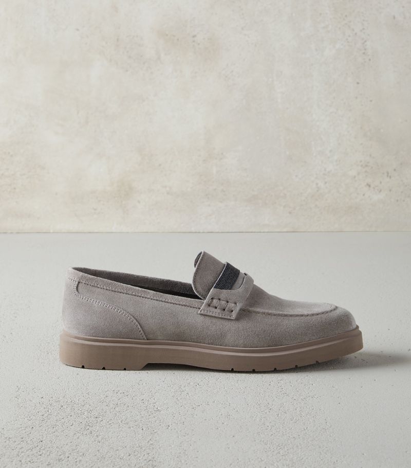 Brunello Cucinelli Brunello Cucinelli Suede Penny Loafers