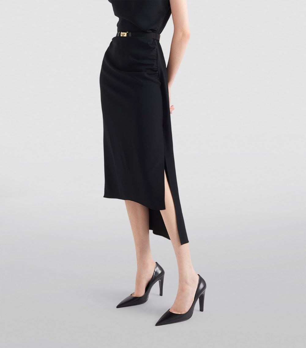 Prada Prada Belted Sablé Dress