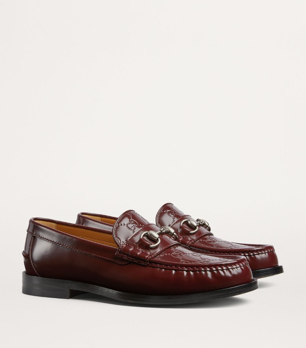 Gucci Gucci Leather Gg Horsebit Loafers