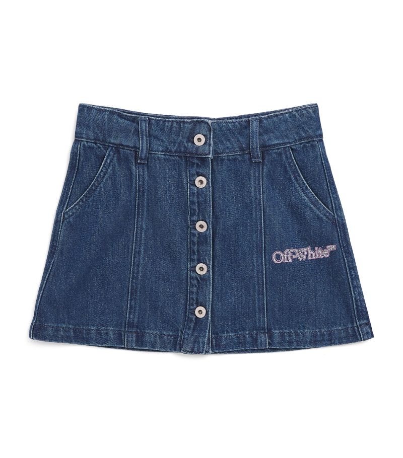 Off-White Kids Off-White Kids Denim Logo Mini Skirt (4-12 Years)