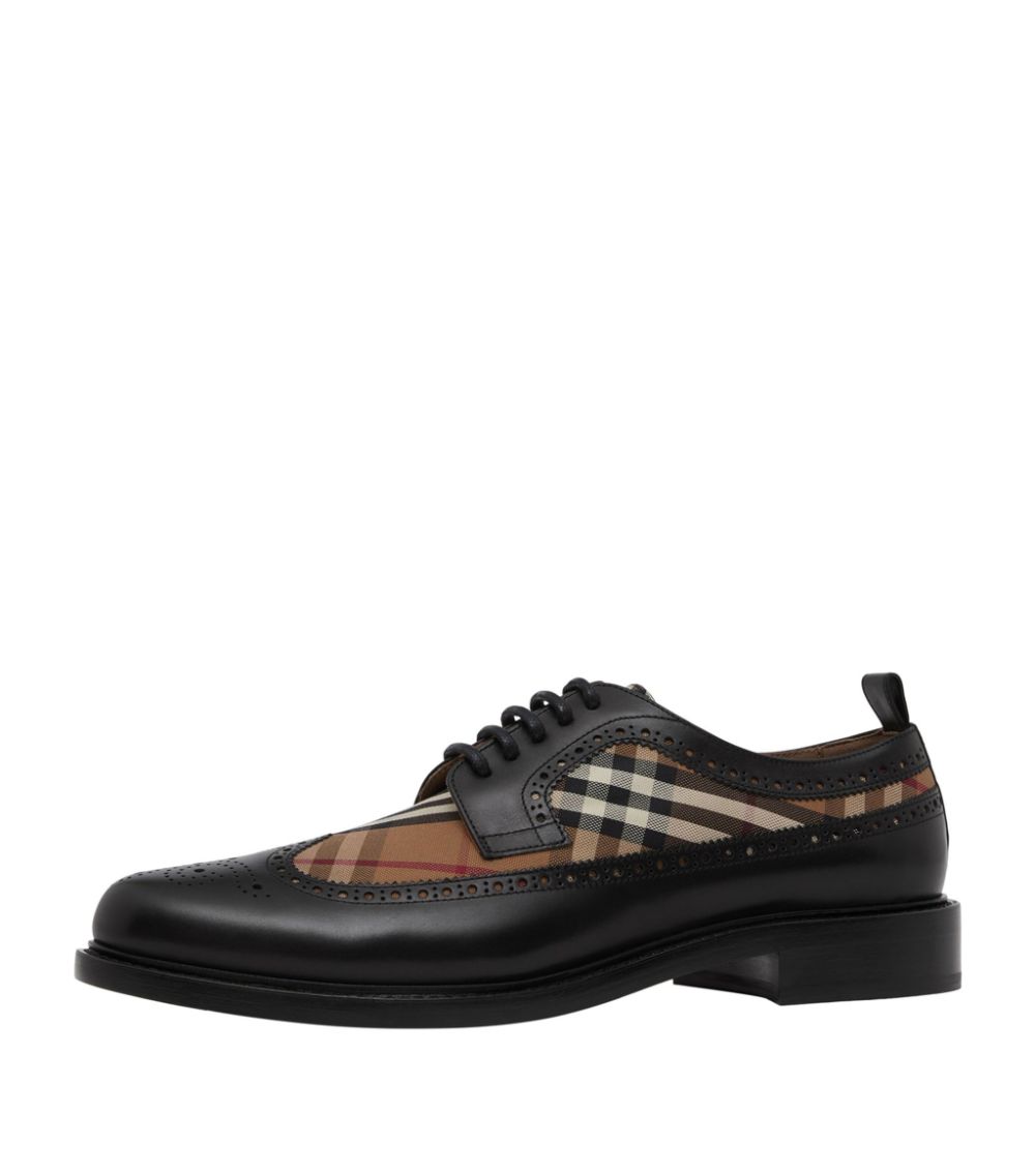 Burberry Burberry Leather Vintage Check Derby Shoes