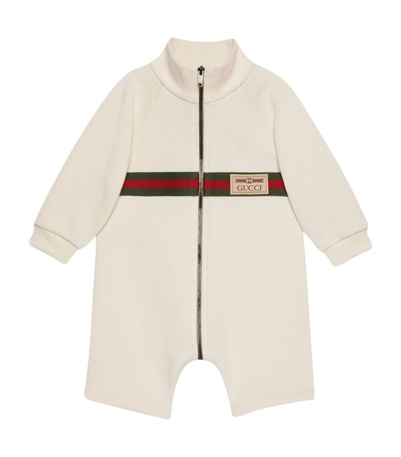 Gucci Gucci Kids Web Stripe Playsuit