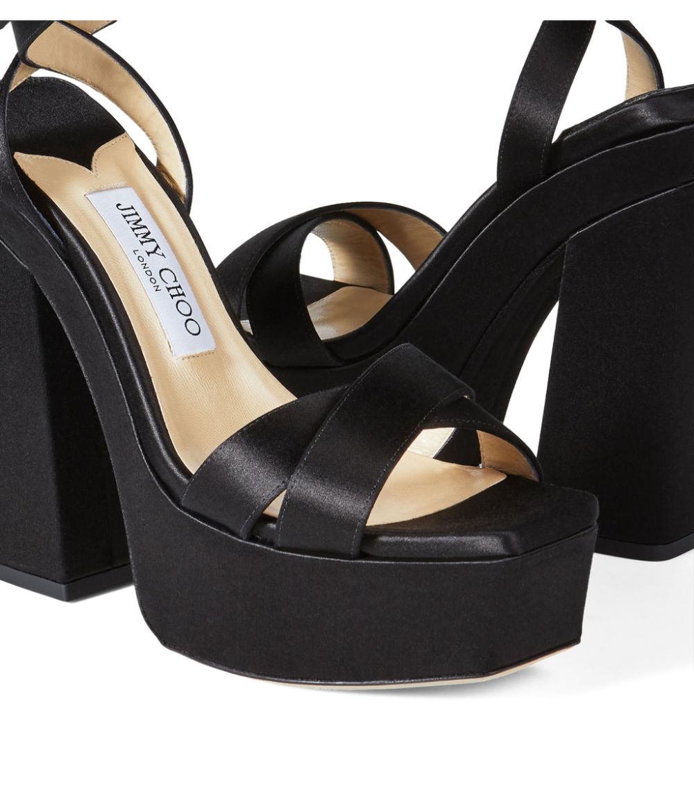 Jimmy Choo Jimmy Choo Gaia 140 Satin Platform Sandals