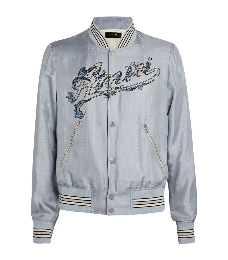 Amiri Amiri Silk Varsity Bomber Jacket