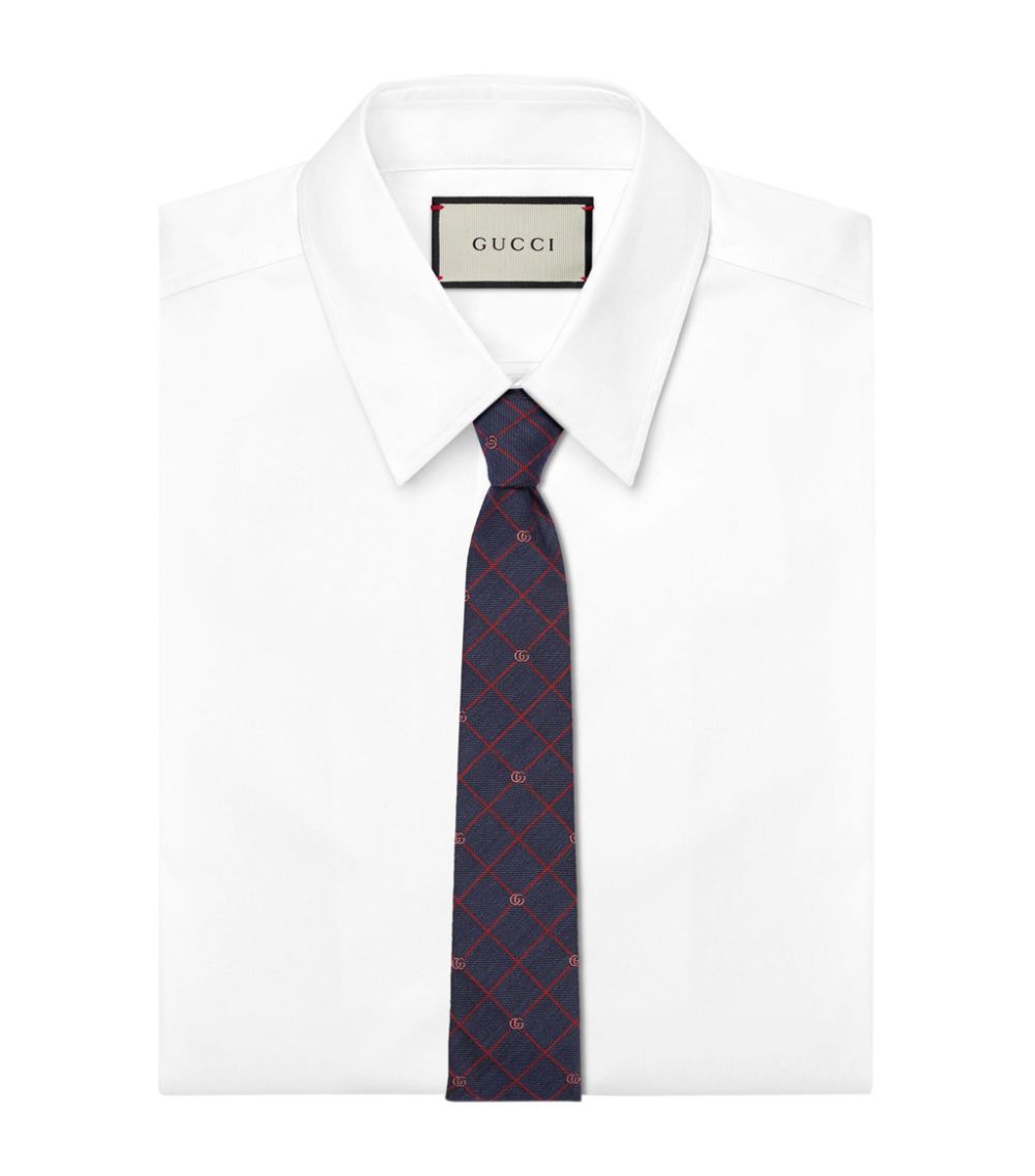 Gucci Gucci Silk Double G Tie