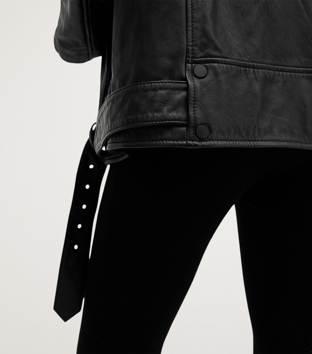 Allsaints Allsaints Leather Rhinestone Billie Jacket