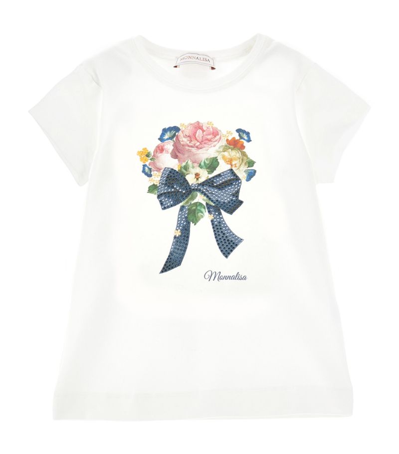 Monnalisa Monnalisa Floral Bouquet Print T-Shirt (2-16 Years)