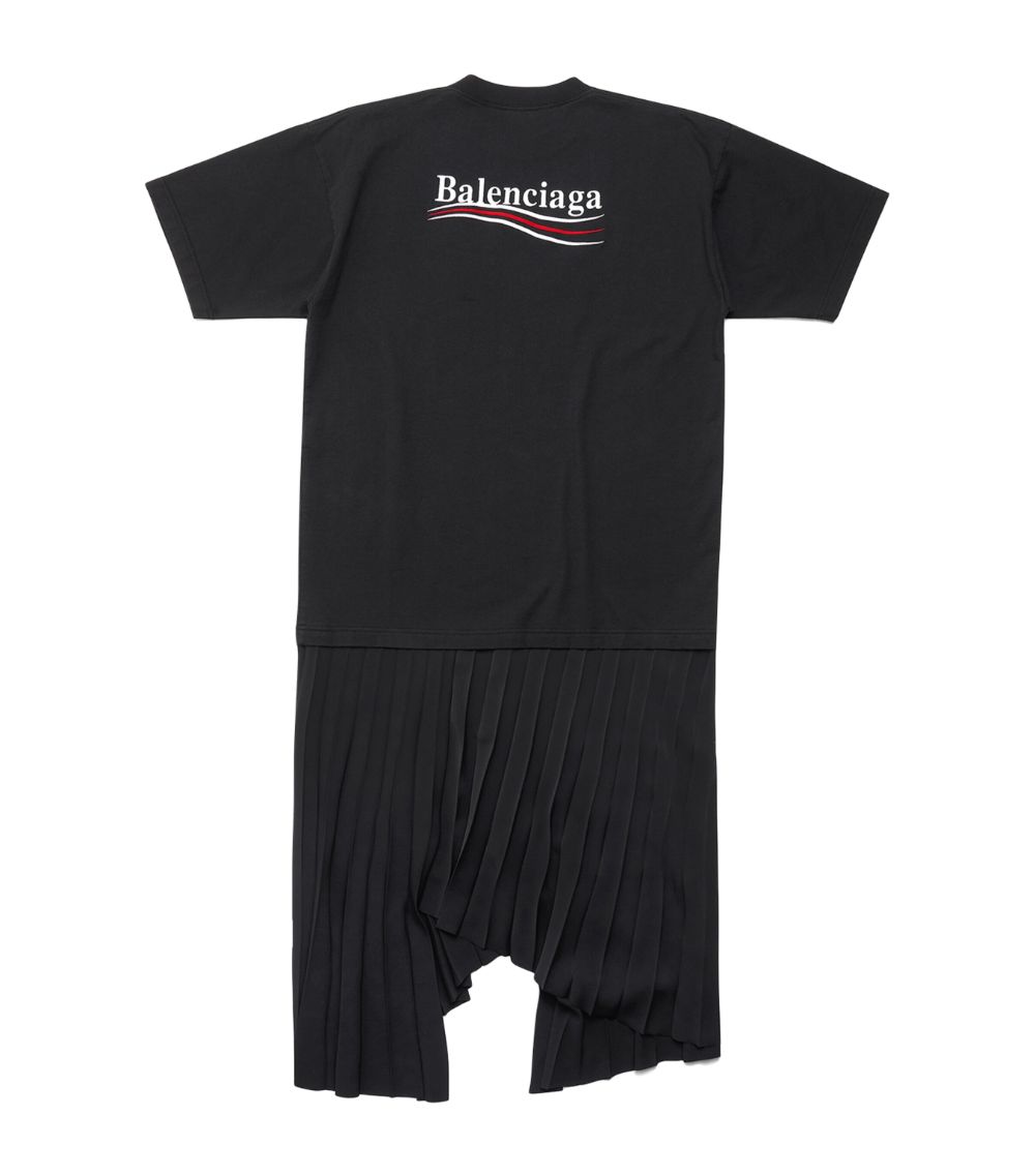 Balenciaga Balenciaga Pleated T-Shirt Dress