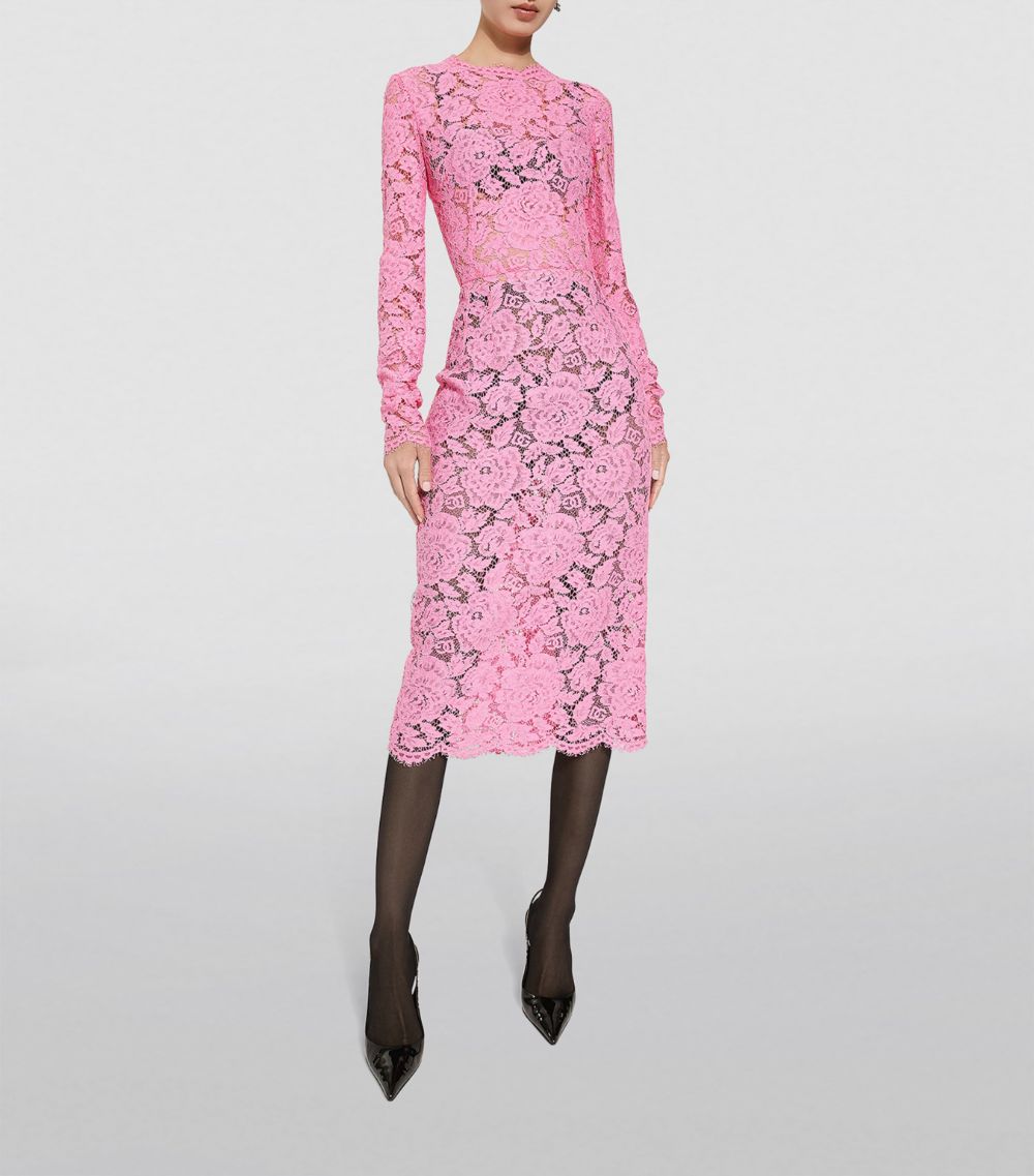 Dolce & Gabbana Dolce & Gabbana Lace Floral Midi Dress