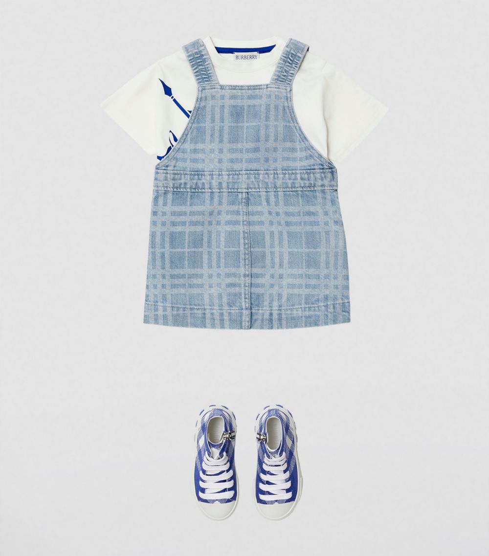 Burberry Burberry Kids Japanese Denim Check Pinafore Dress (3-24 Months)