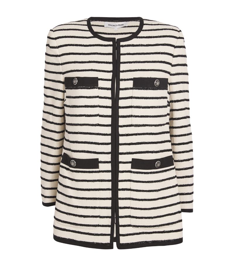 Veronica Beard Veronica Beard Striped-Knit Foster Dickey Jacket