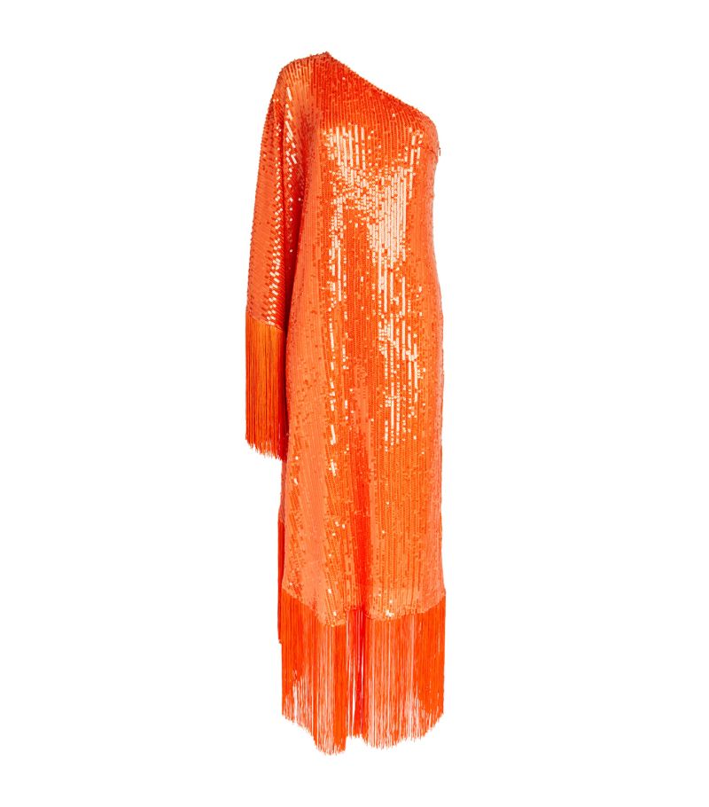 Taller Marmo Taller Marmo Fringed Spritz Disco Maxi Dress