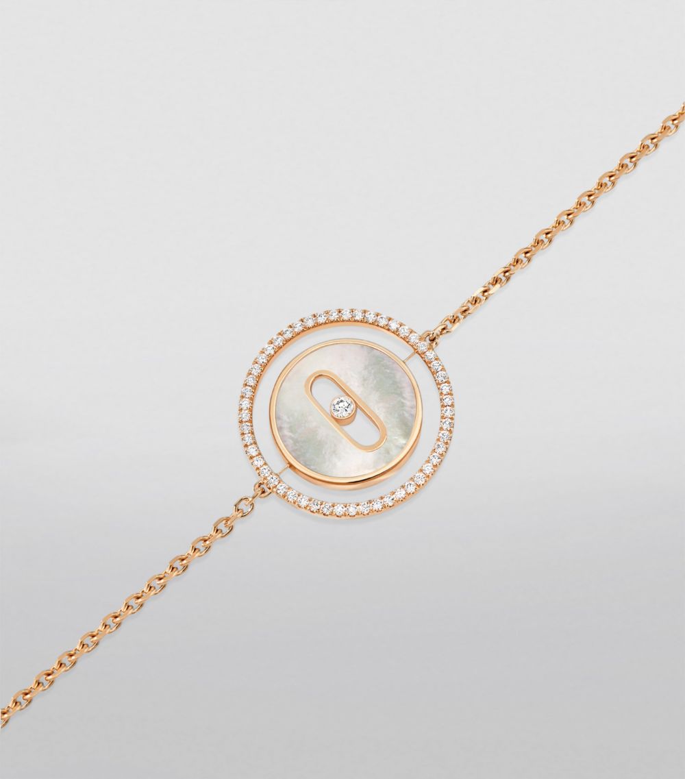 Messika Messika Rose Gold, Diamond And Mother-Of-Pearl Lucky Move Bracelet