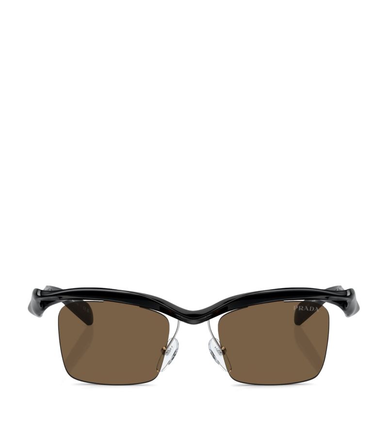 Prada Prada Sculptural Square Runway Sunglasses