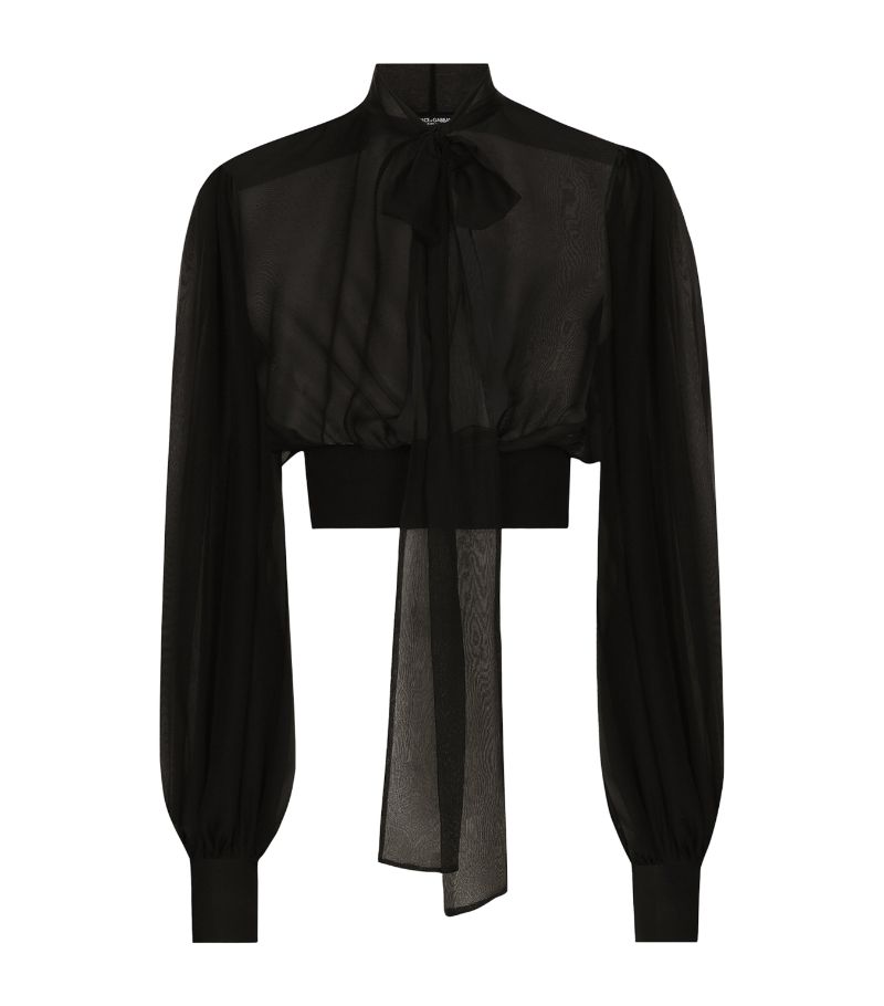 Dolce & Gabbana Dolce & Gabbana Silk Pussybow Blouse