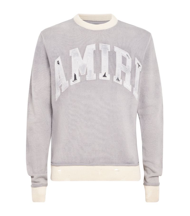 Amiri Amiri Cashmere Appliqué Logo Sweater