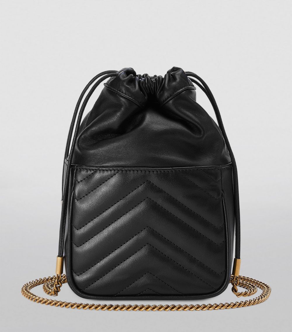 Gucci Gucci Leather Gg Marmont Bucket Bag