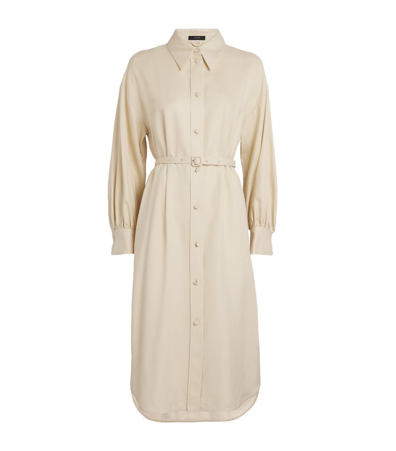 Joseph Joseph Belted Floreal Midi Shirt Dress