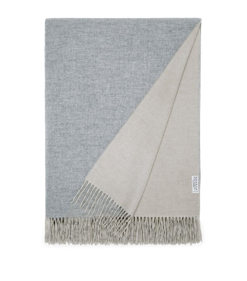 Brunello Cucinelli Brunello Cucinelli Cashmere Reversible Throw (150Cm X 200Cm)