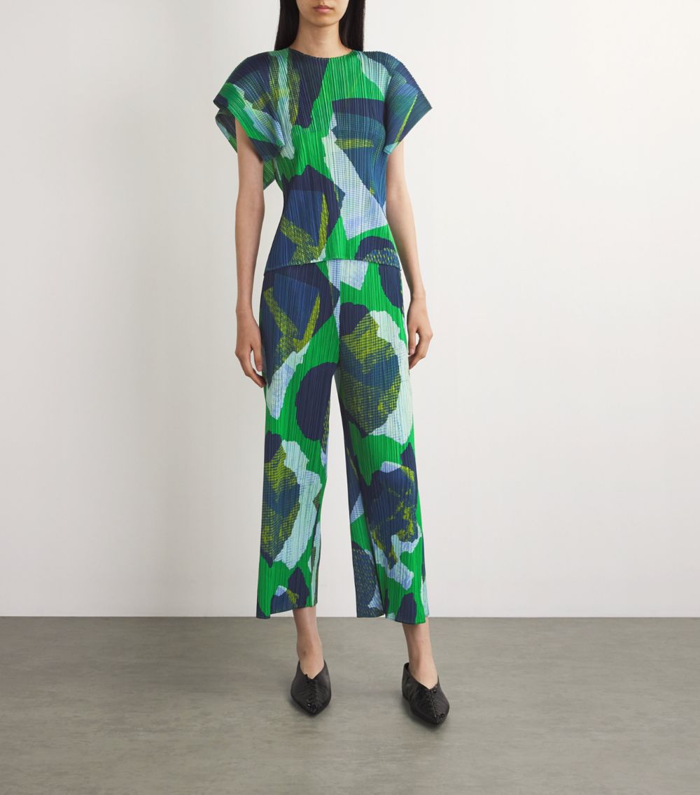 Pleats Please Issey Miyake Pleats Please Issey Miyake Pleated Meteorite Wide-Leg Trousers