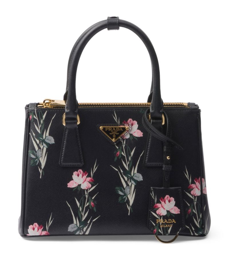 Prada Prada Small Leather Floral Galleria Top-Handle Bag