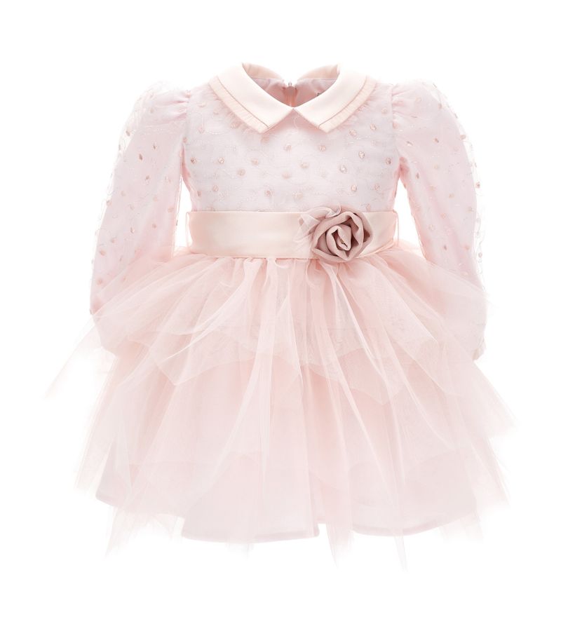 Monnalisa Monnalisa Tulle Embroidered Dress (3-36 Months)