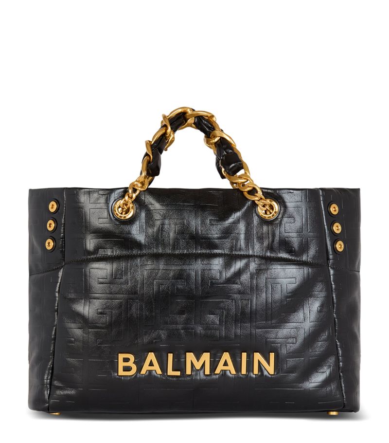 Balmain Balmain Leather Pb Labyrinth 1945 Soft Tote Bag