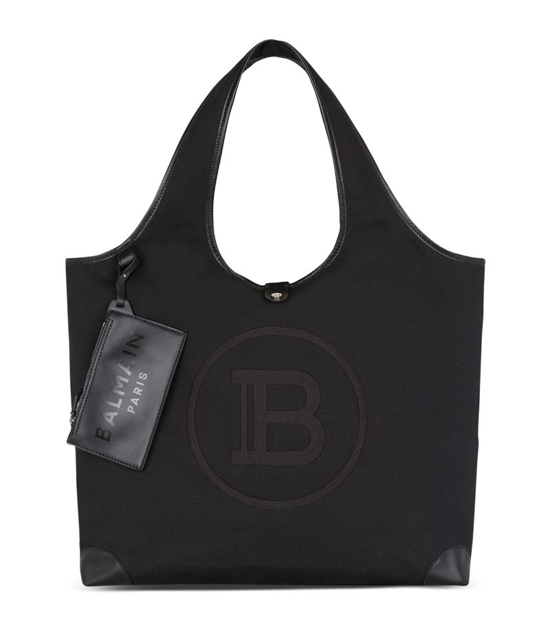 Balmain Balmain Canvas B-Army Grocery Tote Bag