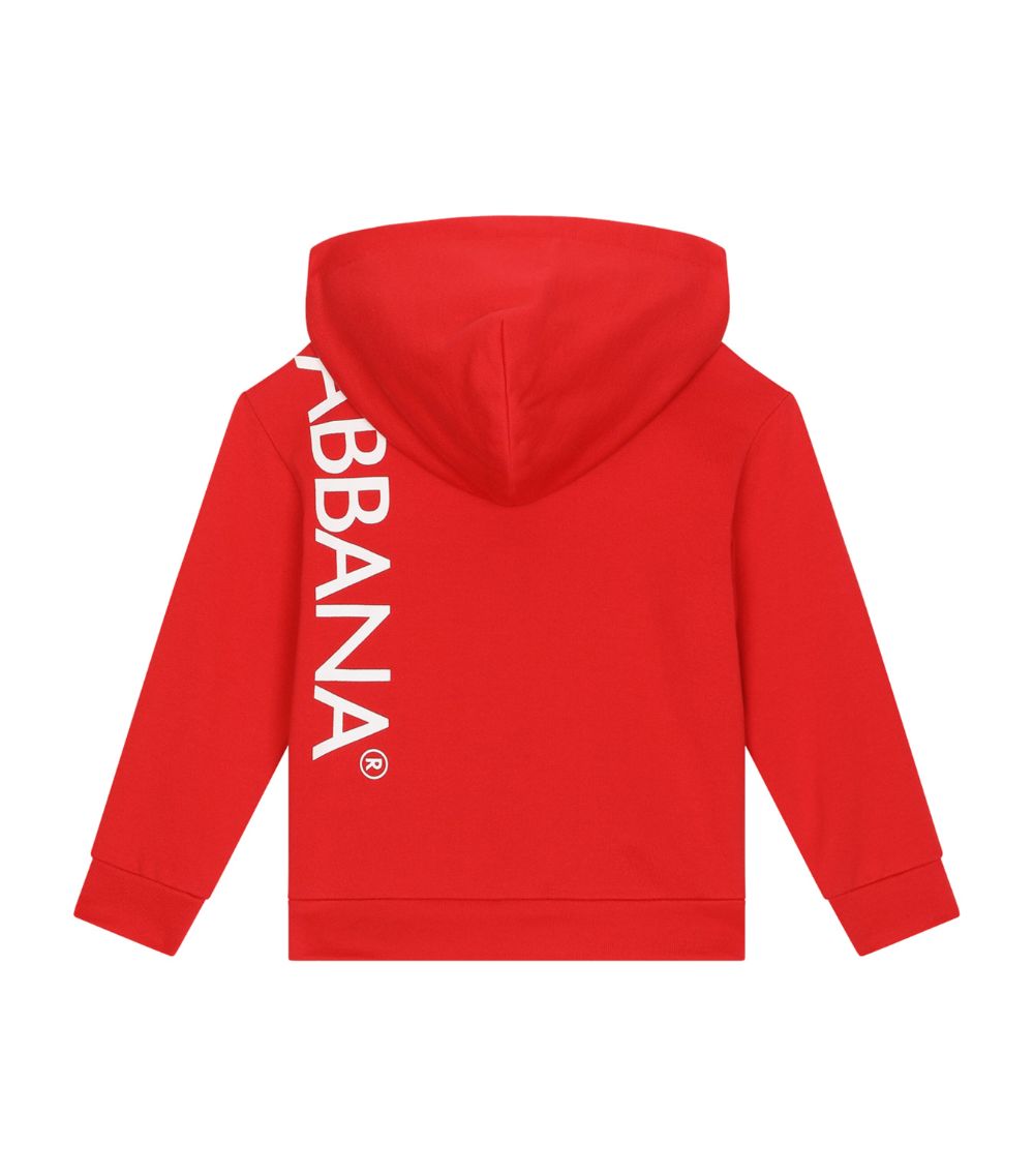 Dolce & Gabbana Dolce & Gabbana Kids Cotton Logo Print Hoodie (2-6 Years)